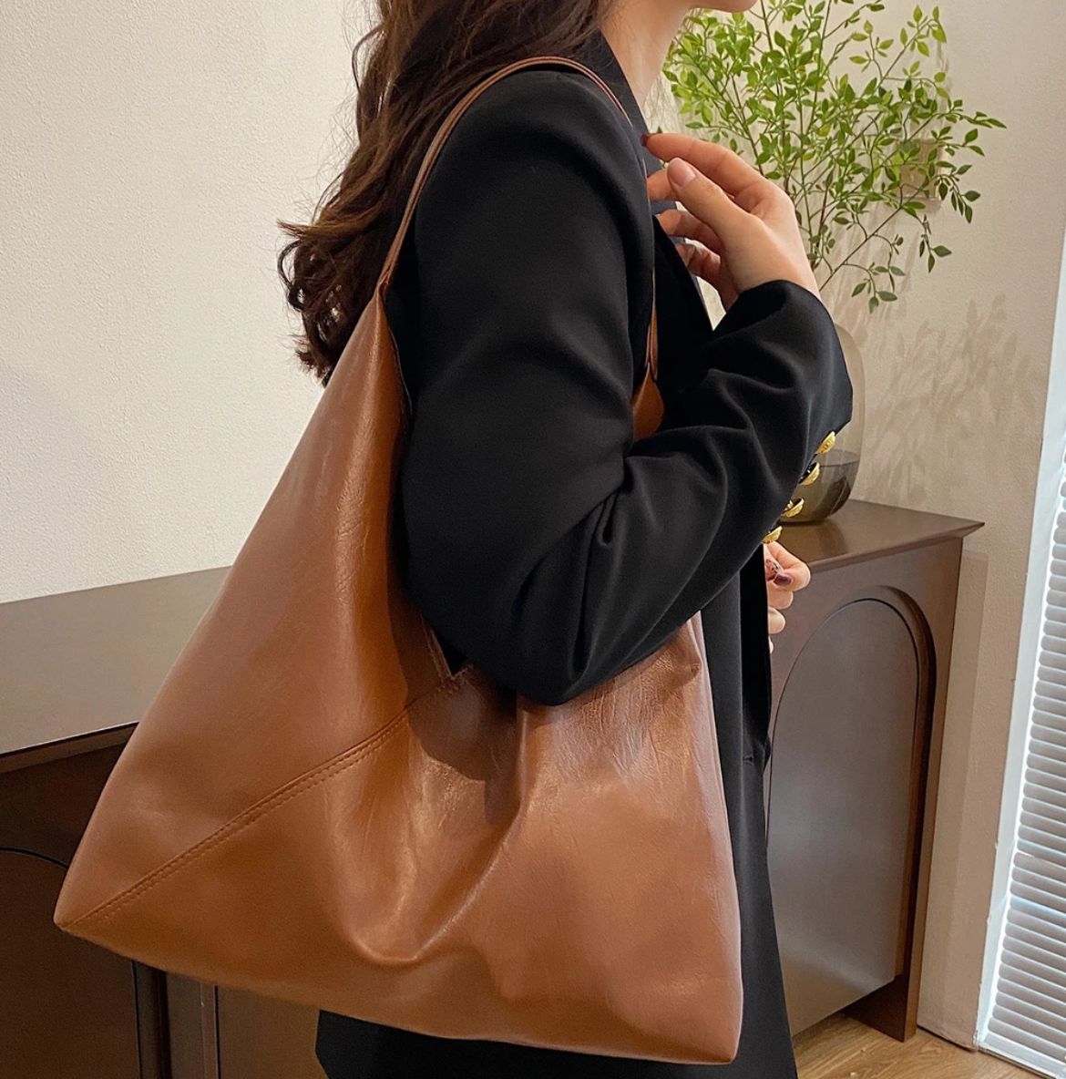 Brown Shoulder Tote Bag