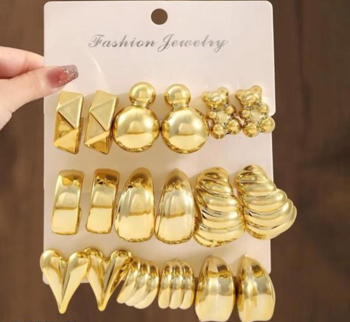 Luxe Gold Statement Earring Set
