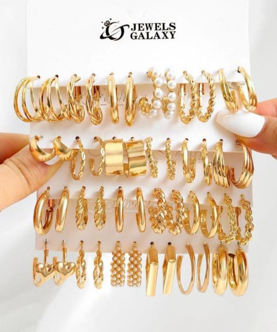 Premium Mixed Gold Hoop Set