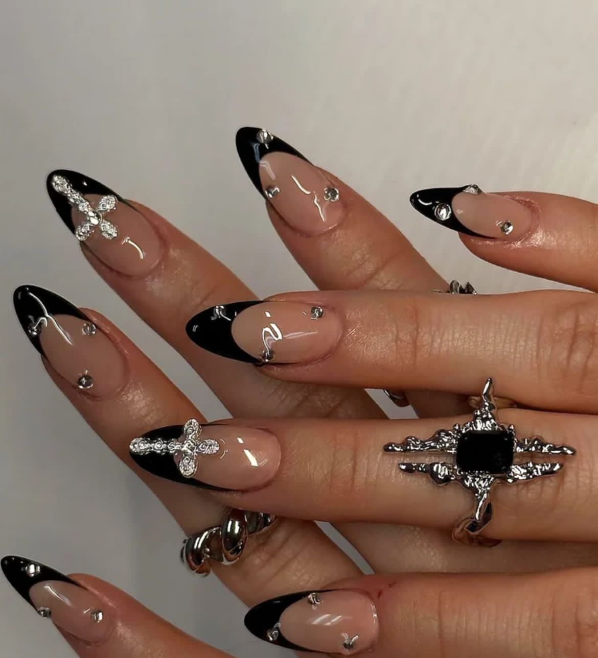 Black Gothic French Tips