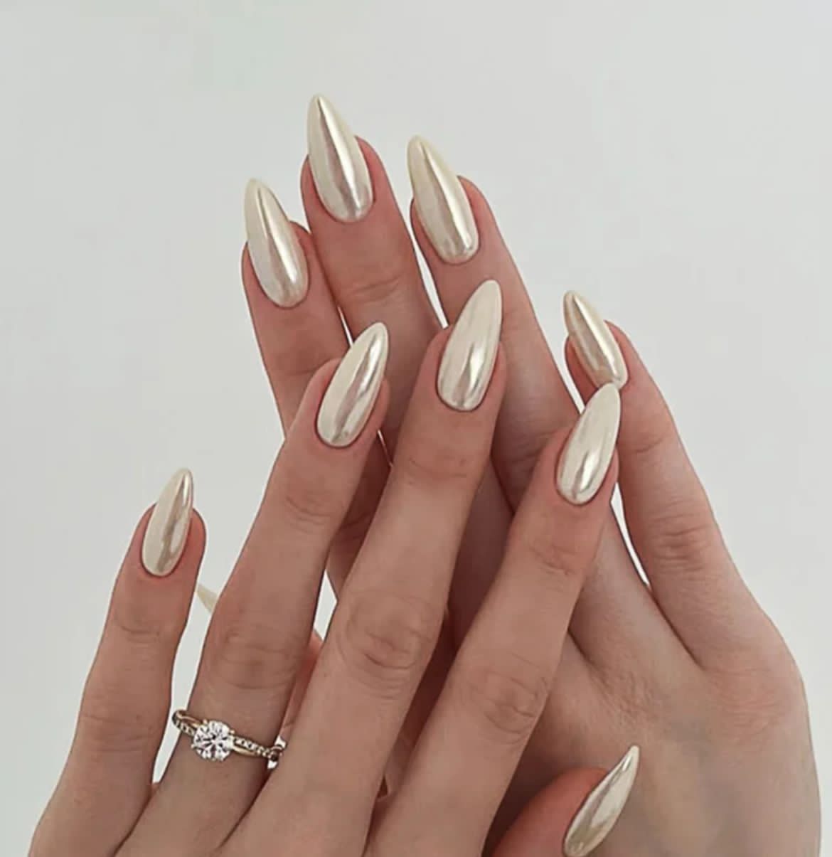 Pearl Chrome Nails