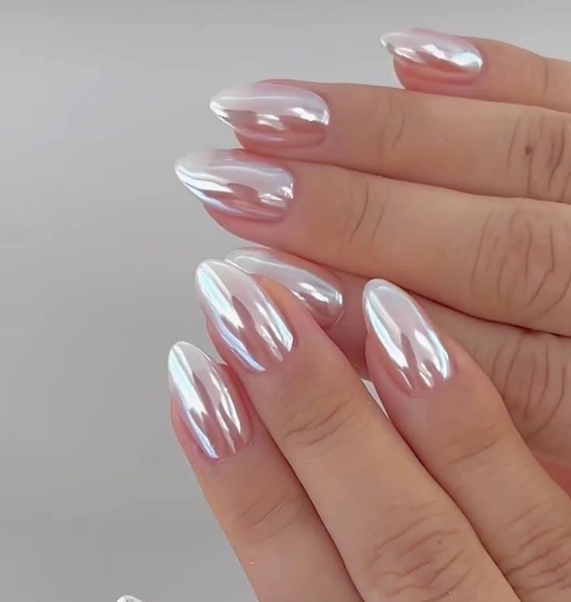 Pearl Chrome Nails
