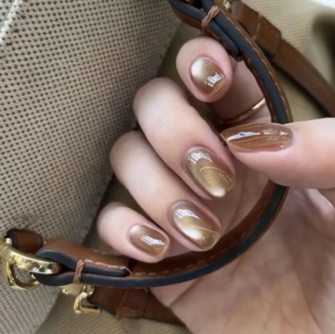 Bronze Metallic Nails