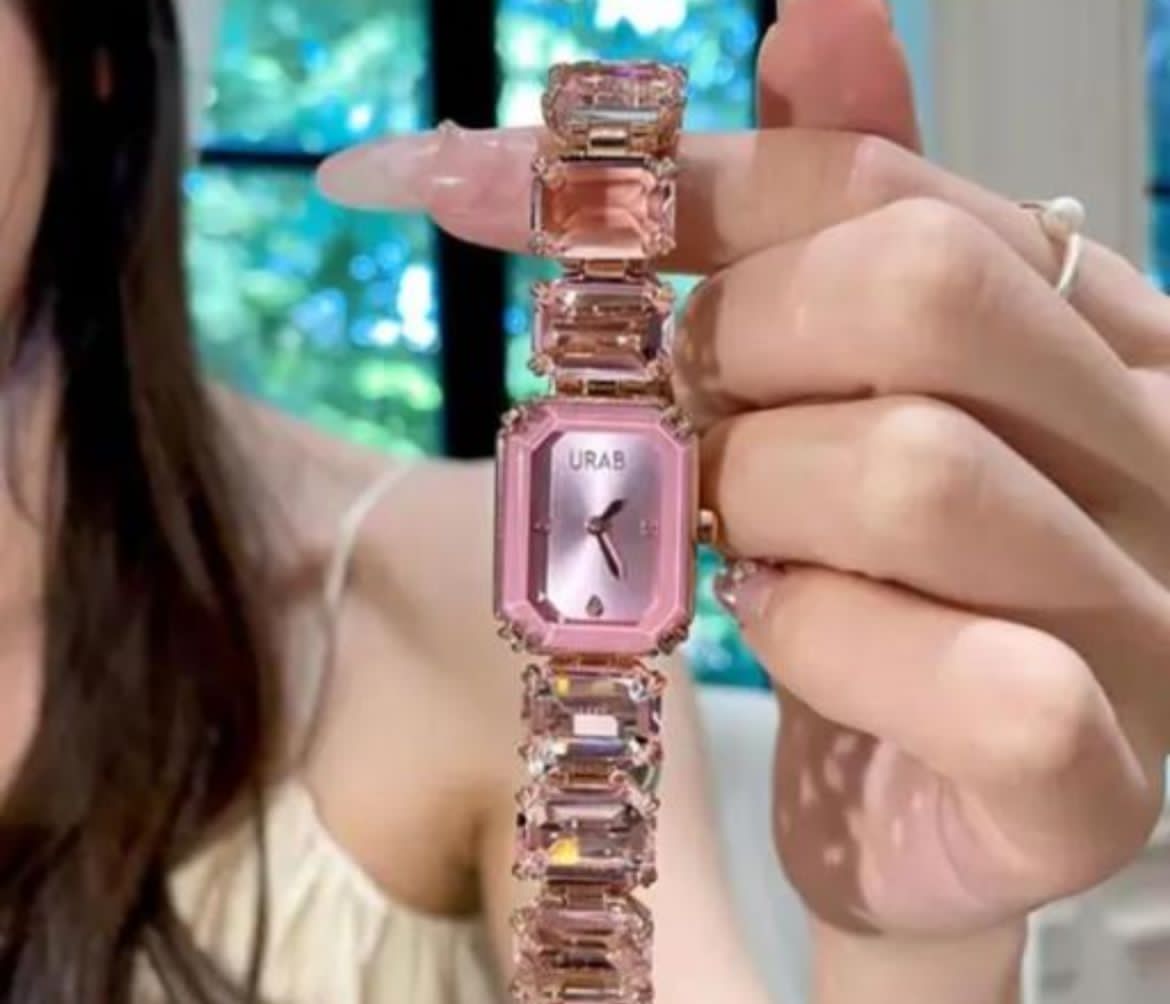 Pink Gemstone Watch